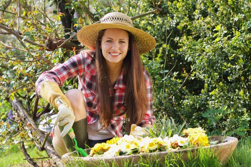 Low-carbon van used for sustainable gardening transport